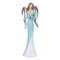 Northlight 16" Blue and White Angel Figure Holding a Heart